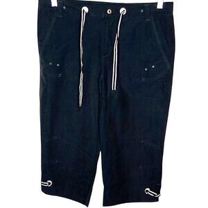 COLUMBIA Dark Navy Blue Capri Hiking Pants - Size Large